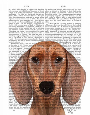 Dachshund Illustration Plain White Modern Wood Framed Art Print with Double Matting by Fab Funky