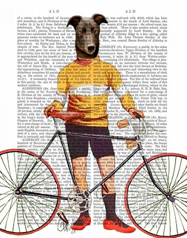 Greyhound Cyclist Black Ornate Wood Framed Art Print with Double Matting by Fab Funky