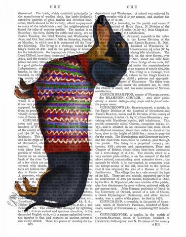 Dachshund With Woolly Sweater Black Ornate Wood Framed Art Print with Double Matting by Fab Funky