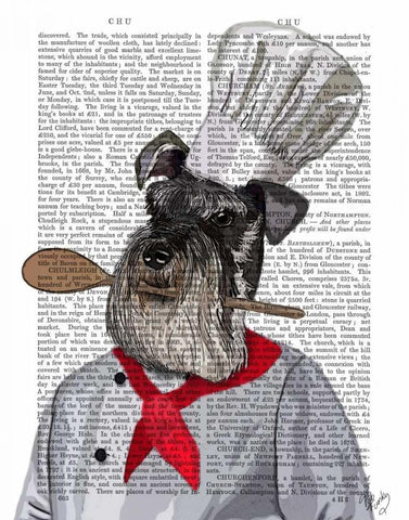 Schnauzer Chef White Modern Wood Framed Art Print with Double Matting by Fab Funky