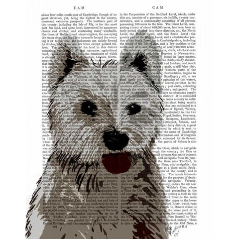 West Highland Terrier Plain Black Modern Wood Framed Art Print with Double Matting by Fab Funky