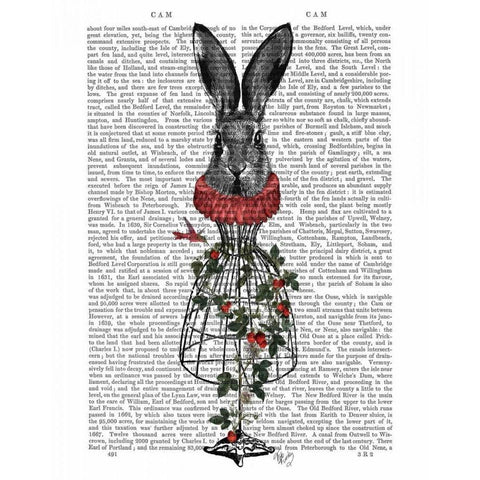 Strawberry Hare White Modern Wood Framed Art Print by Fab Funky