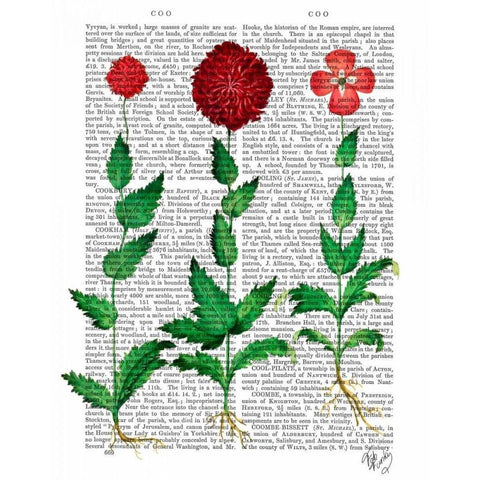 Italian Carnation 2 Black Modern Wood Framed Art Print with Double Matting by Fab Funky