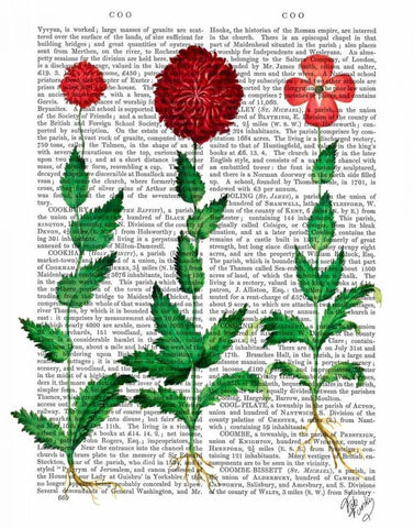 Italian Carnation 2 White Modern Wood Framed Art Print with Double Matting by Fab Funky