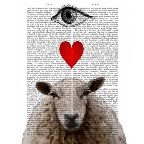 I Heart Ewe Black Modern Wood Framed Art Print with Double Matting by Fab Funky