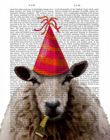 Party Sheep White Modern Wood Framed Art Print with Double Matting by Fab Funky