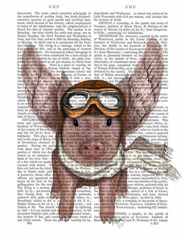 Aviator Piggy White Modern Wood Framed Art Print with Double Matting by Fab Funky