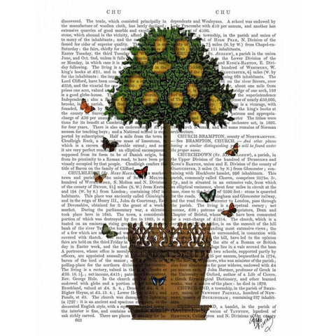 Lemon Tree White Modern Wood Framed Art Print by Fab Funky