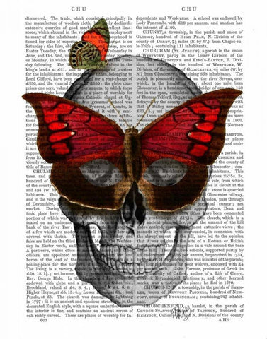 Pink Butterfly Mask Skull White Modern Wood Framed Art Print with Double Matting by Fab Funky