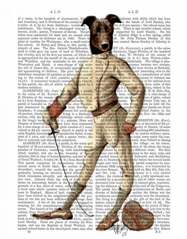 Greyhound Fencer in Cream Full Black Ornate Wood Framed Art Print with Double Matting by Fab Funky