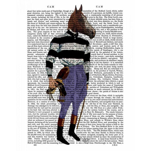 Horse Racing Jockey Full Black Modern Wood Framed Art Print with Double Matting by Fab Funky