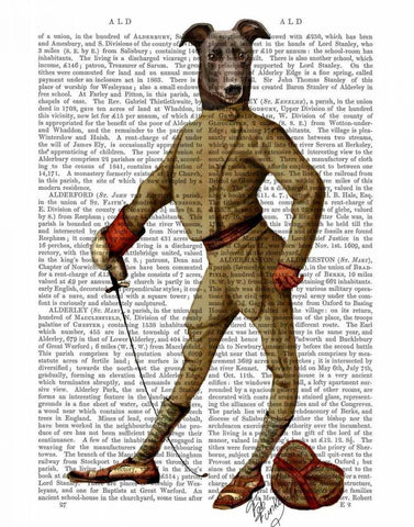 Greyhound Fencer Dark Full White Modern Wood Framed Art Print with Double Matting by Fab Funky