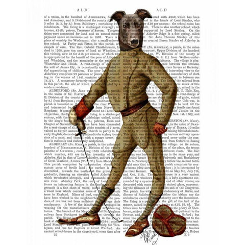 Greyhound Fencer Dark Full Black Modern Wood Framed Art Print with Double Matting by Fab Funky