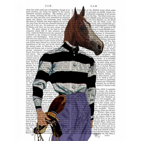 Horse Racing Jockey Portrait Gold Ornate Wood Framed Art Print with Double Matting by Fab Funky