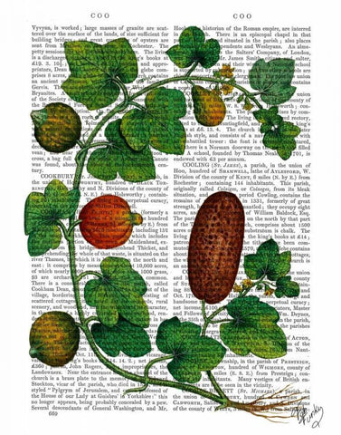 Squash Vine 3 Black Ornate Wood Framed Art Print with Double Matting by Fab Funky