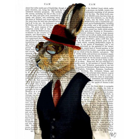 Horatio Hare In Waistcoat Gold Ornate Wood Framed Art Print with Double Matting by Fab Funky