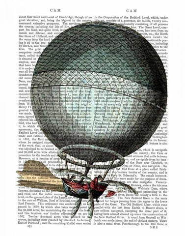 Blanchard Vintage Hot Air Balloon White Modern Wood Framed Art Print with Double Matting by Fab Funky