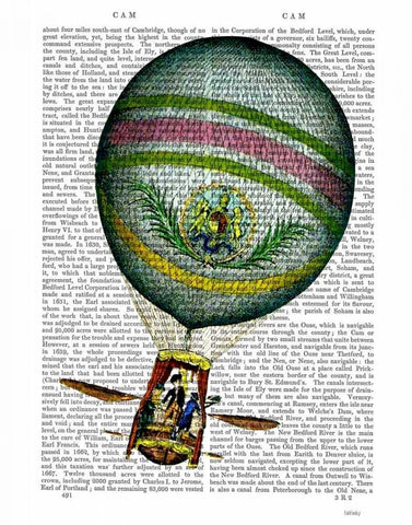 Light Blue Hot Air Balloon White Modern Wood Framed Art Print with Double Matting by Fab Funky