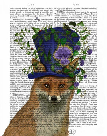 Fox Mad Hatter Black Ornate Wood Framed Art Print with Double Matting by Fab Funky