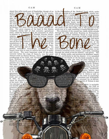 Baaad To the Bone Black Ornate Wood Framed Art Print with Double Matting by Fab Funky