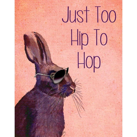 Too Hip To Hop Pink White Modern Wood Framed Art Print by Fab Funky