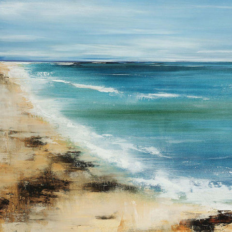 Coastal Breeze Black Modern Wood Framed Art Print with Double Matting by Edmunds, Sydney