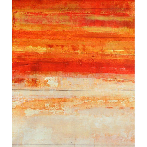 Crimson Skies White Modern Wood Framed Art Print by Schicker, Joshua