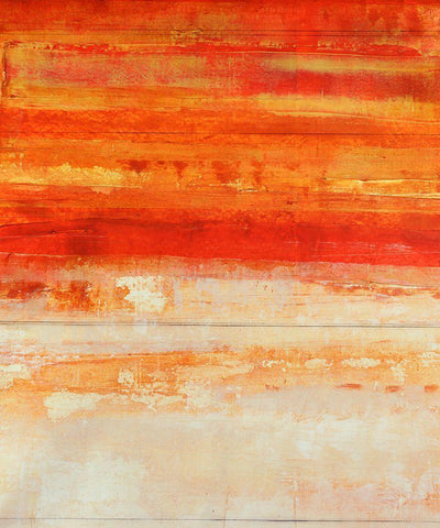 Crimson Skies White Modern Wood Framed Art Print with Double Matting by Schicker, Joshua