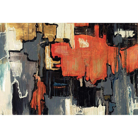 Dalliance Black Modern Wood Framed Art Print with Double Matting by Schicker, Joshua