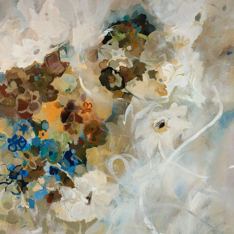 French Flowers White Modern Wood Framed Art Print by Maas, Jodi