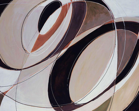 Modern Times White Modern Wood Framed Art Print with Double Matting by Edmunds, Sydney