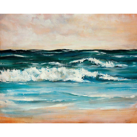 Ocean Light II Black Modern Wood Framed Art Print by Edmunds, Sydney