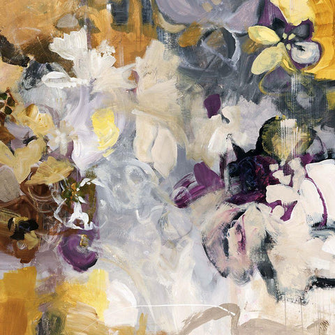 Orchid Pattern Gold Ornate Wood Framed Art Print with Double Matting by Maas, Jodi