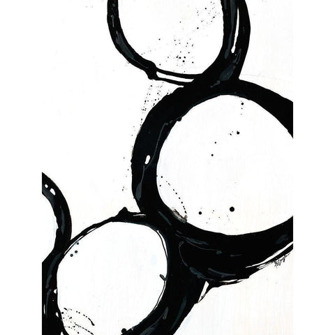 Somer Saults III Black Modern Wood Framed Art Print with Double Matting by Douglass, Farrell