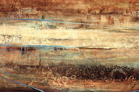 Subterranean Blues White Modern Wood Framed Art Print with Double Matting by Douglass, Farrell