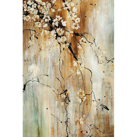 Sweet Pea Black Modern Wood Framed Art Print with Double Matting by Drotar, Rikki