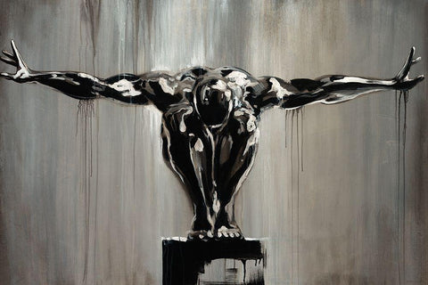 The Start to the Finish Black Ornate Wood Framed Art Print with Double Matting by Edmunds, Sydney