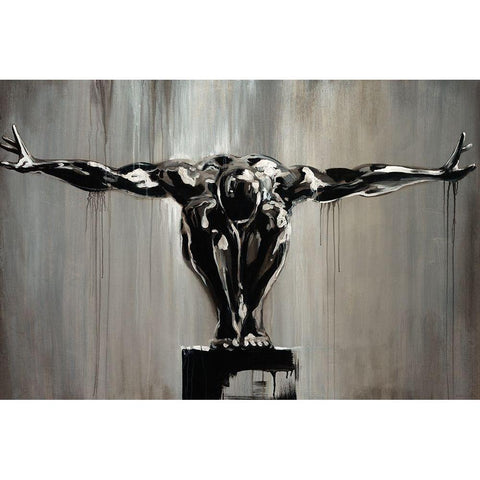 The Start to the Finish Black Modern Wood Framed Art Print by Edmunds, Sydney