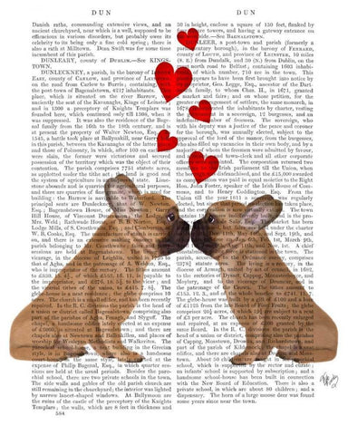 French Kiss and Hearts White Modern Wood Framed Art Print with Double Matting by Fab Funky