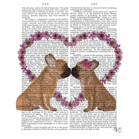 French Kiss and Flower Heart Gold Ornate Wood Framed Art Print with Double Matting by Fab Funky