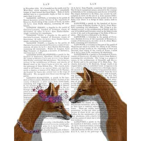 Fox Lovers Gold Ornate Wood Framed Art Print with Double Matting by Fab Funky