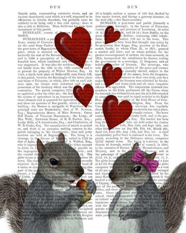 Squirrel Love Black Ornate Wood Framed Art Print with Double Matting by Fab Funky