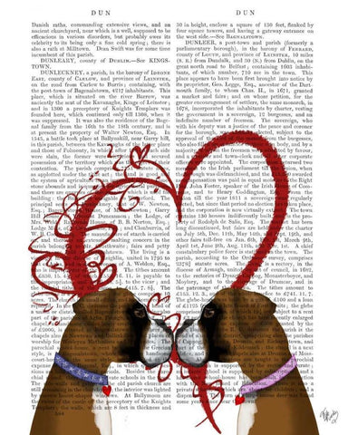 Boxer Love White Modern Wood Framed Art Print with Double Matting by Fab Funky