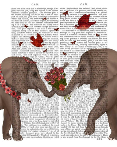 Elephant Bouquet, Portrait White Modern Wood Framed Art Print with Double Matting by Fab Funky