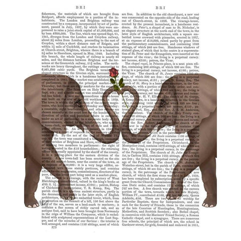 Elephants Heart and Rose Gold Ornate Wood Framed Art Print with Double Matting by Fab Funky