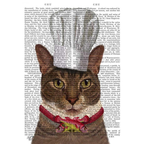 Cat Chef Black Modern Wood Framed Art Print with Double Matting by Fab Funky