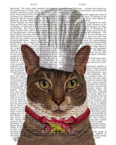 Cat Chef White Modern Wood Framed Art Print with Double Matting by Fab Funky