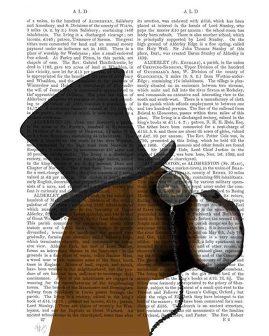 Boxer, Formal Hound and Hat White Modern Wood Framed Art Print with Double Matting by Fab Funky