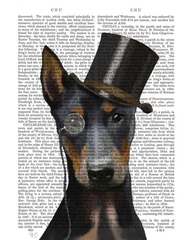 Doberman, Formal Hound and Hat White Modern Wood Framed Art Print with Double Matting by Fab Funky