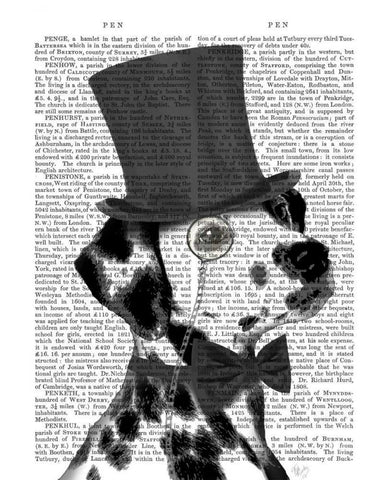 Dalmatian, Formal Hound and Hat Black Ornate Wood Framed Art Print with Double Matting by Fab Funky